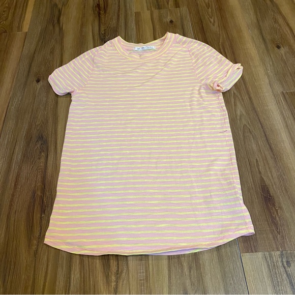 We The Free Tops - Pink & Yellow Striped We The Free T-shirt Size Large